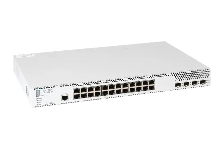 Ethernet-коммутатор MES3400-24, 24x1G RJ45 + 4x1G/10G SFP+, L3, dual PSU